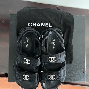 Chanel Dad Cloth Sandals in size 36